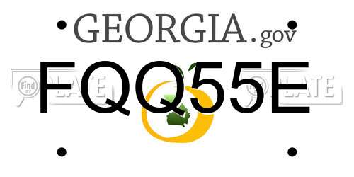 FQQ55E Georgia License Plate