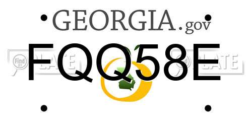 FQQ58E Georgia License Plate