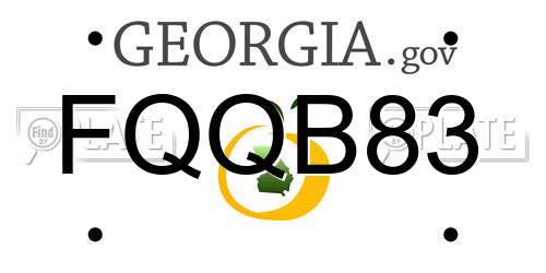 FQQB83 Georgia License Plate