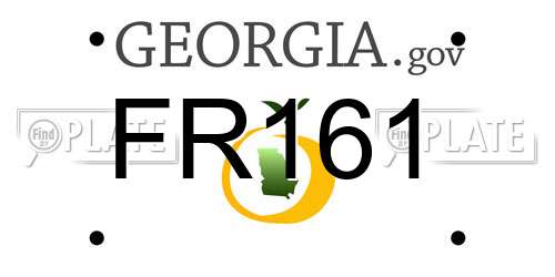 FR161 Georgia License Plate