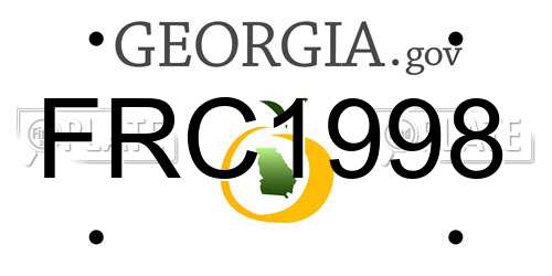 FRC1998 Georgia License Plate