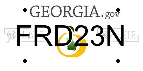 FRD23N Georgia License Plate