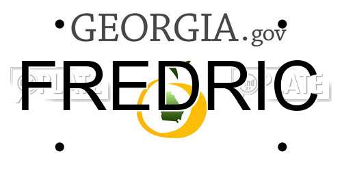 FREDRIC Georgia License Plate