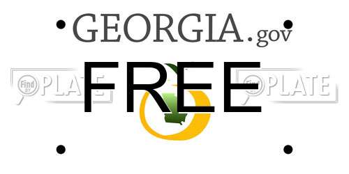 FREE Georgia License Plate