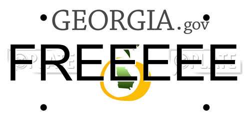FREEEEE Georgia License Plate