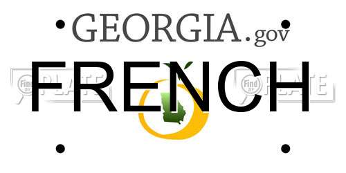 FRENCH Georgia License Plate