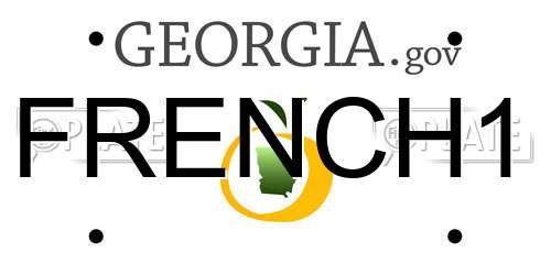 FRENCH1 Georgia License Plate