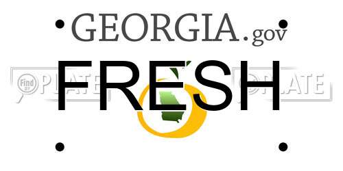 FRESH Georgia License Plate