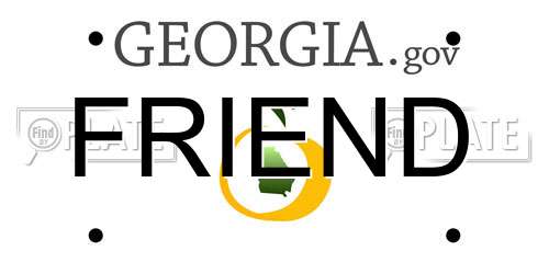 FRIEND Georgia License Plate