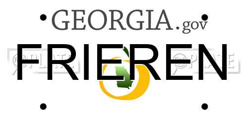 FRIEREN Georgia License Plate