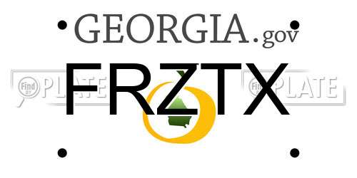 FRZTX Georgia License Plate