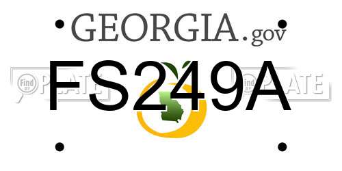 FS249A Georgia License Plate