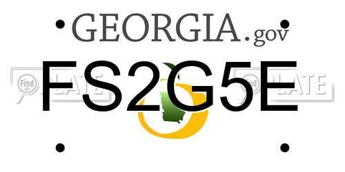 FS2G5E Georgia License Plate