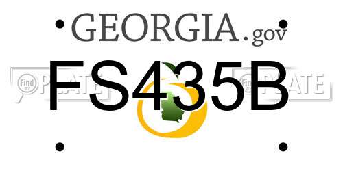 FS435B Georgia License Plate