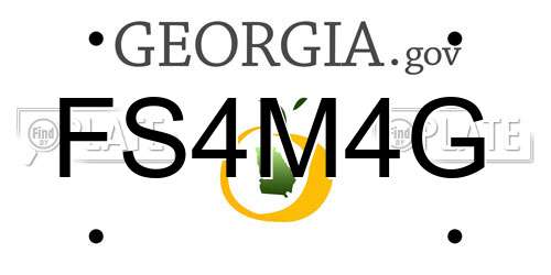 FS4M4G Georgia License Plate
