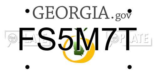 FS5M7T Georgia License Plate