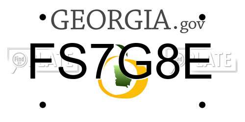 FS7G8E Georgia License Plate