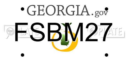 FSBM27 Georgia License Plate
