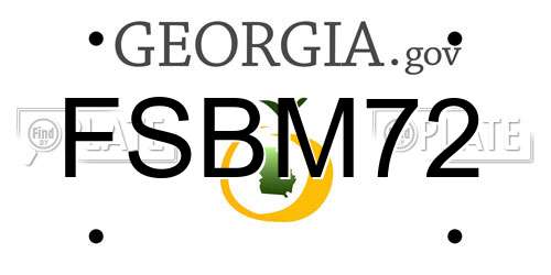FSBM72 Georgia License Plate