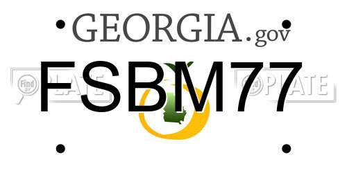 FSBM77 Georgia License Plate