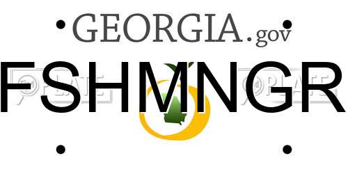 FSHMNGR Georgia License Plate