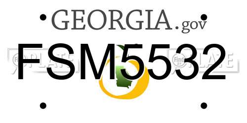 FSM5532 Georgia License Plate