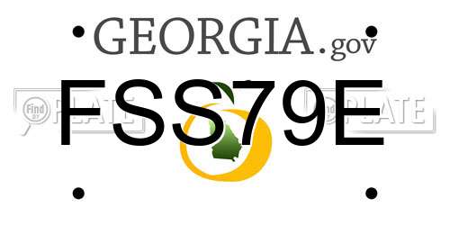 FSS79E Georgia License Plate