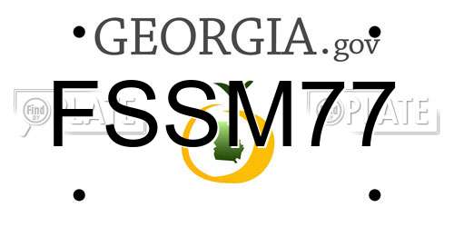 FSSM77 Georgia License Plate