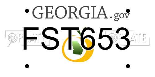 FST653 Georgia License Plate