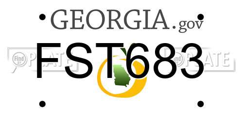 FST683 Georgia License Plate