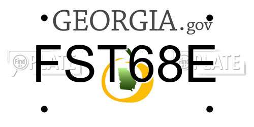 FST68E Georgia License Plate