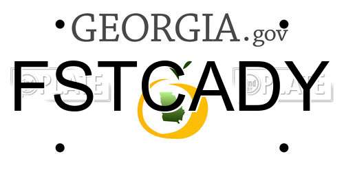 FSTCADY Georgia License Plate