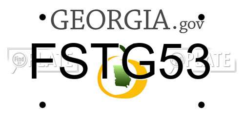 FSTG53 Georgia License Plate