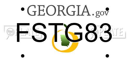 FSTG83 Georgia License Plate