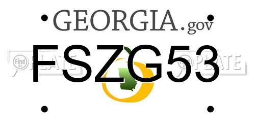 FSZG53 Georgia License Plate