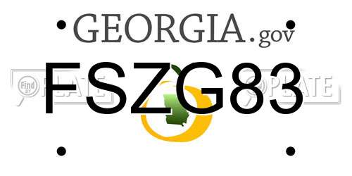 FSZG83 Georgia License Plate