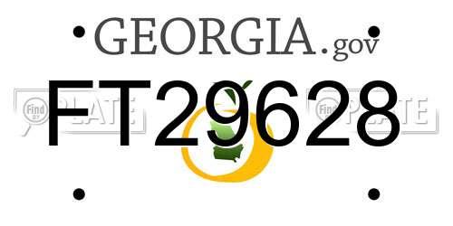 FT29628 Georgia License Plate