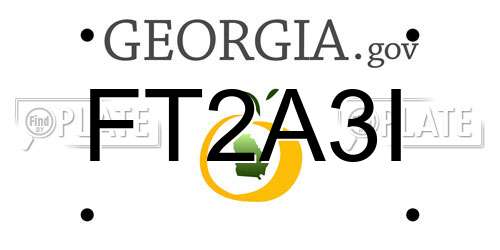 FT2A3I Georgia License Plate