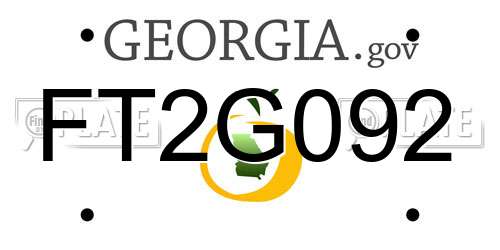 FT2G092 Georgia License Plate