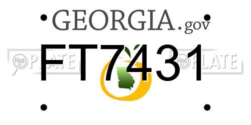 FT7431 Georgia License Plate