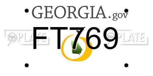 FT769 Georgia License Plate