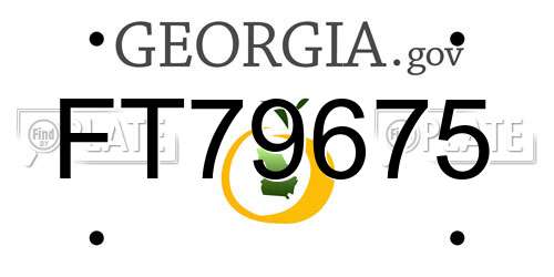 FT79675 Georgia License Plate