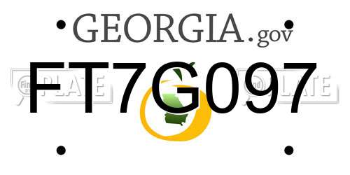 FT7G097 Georgia License Plate