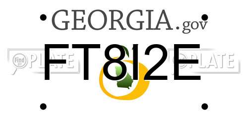 FT8I2E Georgia License Plate