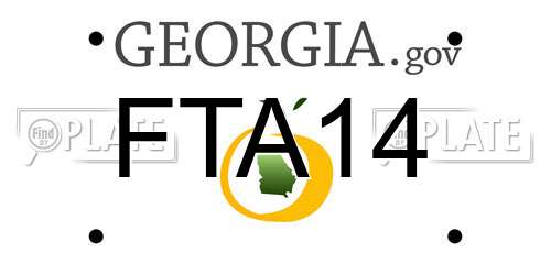 FTA14 Georgia License Plate