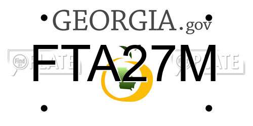 FTA27M Georgia License Plate