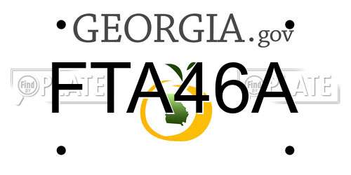 FTA46A Georgia License Plate