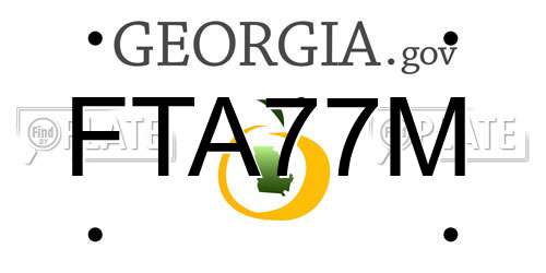 FTA77M Georgia License Plate
