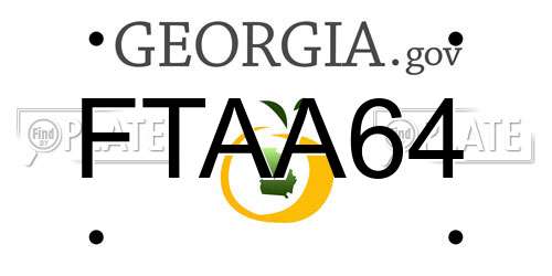 FTAA64 Georgia License Plate