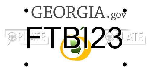 FTBI23 Georgia License Plate
